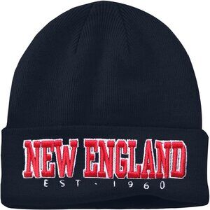 Women's Dark & Red Soft Knit Winter Hat For Cold Weather Beanie Toque Hat